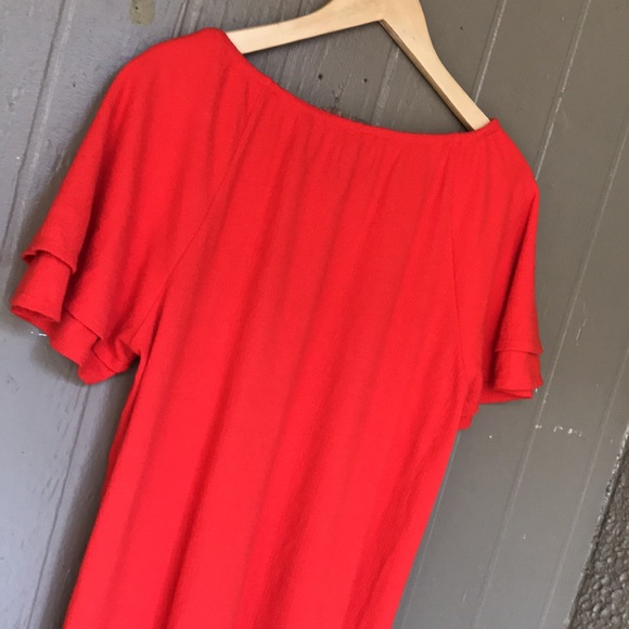 Madewell TeXTURE & Thread tiered sleeve dress - Picture 8 of 11